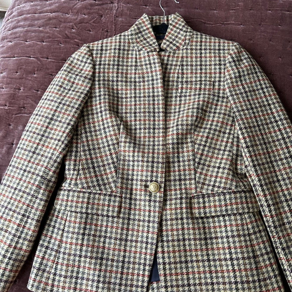 J Crew Check Regent Blazer